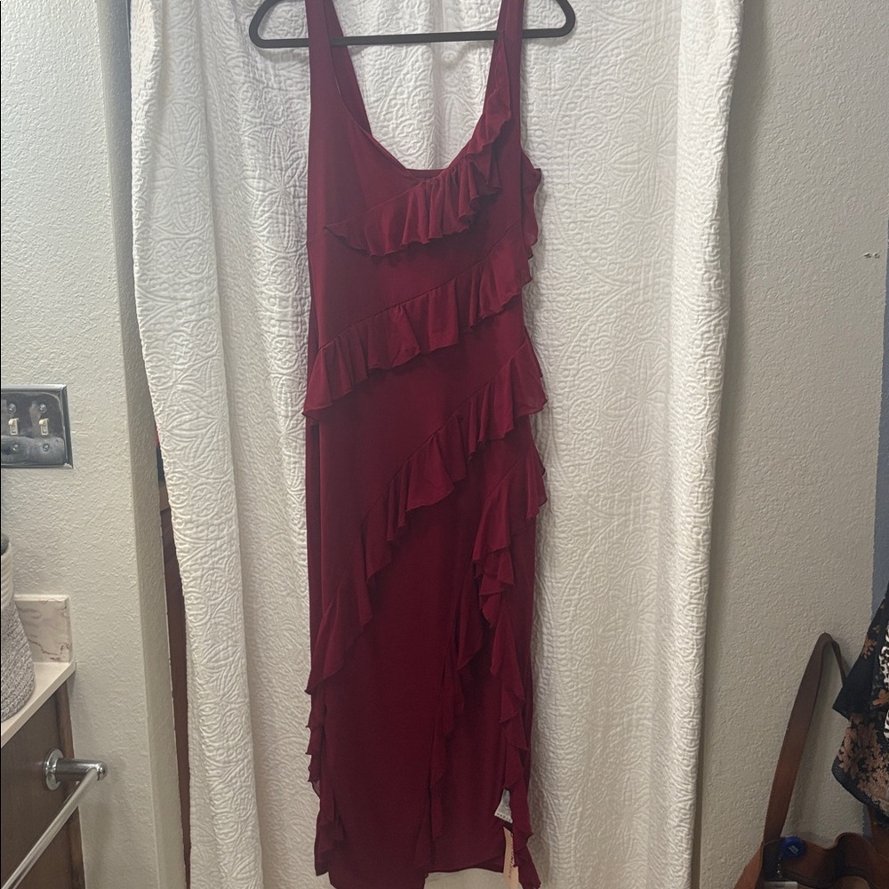 SHEIN Deep Red Dress